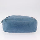 BALENCIAGA The Day Shoulder Bag Leather Blue Silver 141175 Auth 185397A-10