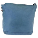 BALENCIAGA The Day Shoulder Bag Leather Blue Silver 141175 Auth 185397A-3