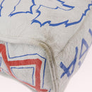 BALENCIAGA Classic Graffiti The City Hand Bag Leather 2way White Auth 185398V-16
