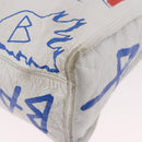 BALENCIAGA Classic Graffiti The City Hand Bag Leather 2way White Auth 185398V-17