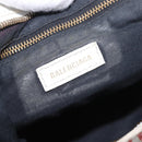 BALENCIAGA Classic Graffiti The City Hand Bag Leather 2way White Auth 185398V-21