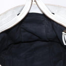 BALENCIAGA Classic Graffiti The City Hand Bag Leather 2way White Auth 185398V-24