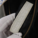 BALENCIAGA Classic Graffiti The City Hand Bag Leather 2way White Auth 185398V-29