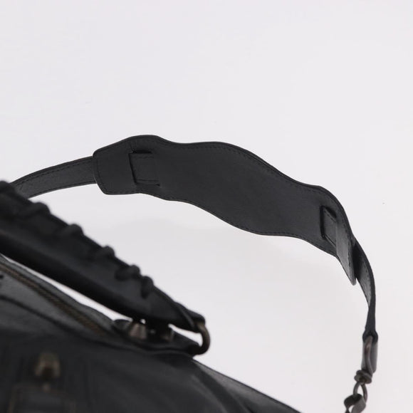 BALENCIAGA The First Hand Bag Leather 2way Black 103208 Auth 185399SAM