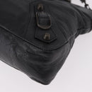 BALENCIAGA The First Hand Bag Leather 2way Black 103208 Auth 185399SAM-13