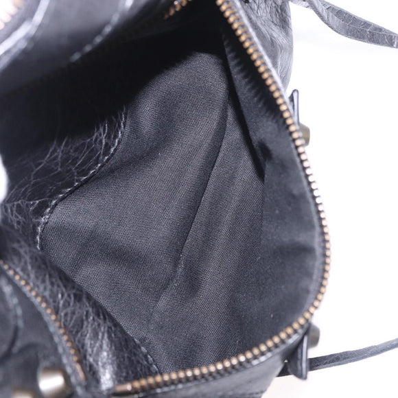BALENCIAGA The First Hand Bag Leather 2way Black 103208 Auth 185399SAM