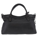 BALENCIAGA The First Hand Bag Leather 2way Black 103208 Auth 185399SAM-3