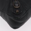 BALENCIAGA The First Hand Bag Leather 2way Black 103208 Auth 185400V-12