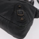 BALENCIAGA The First Hand Bag Leather 2way Black 103208 Auth 185400V-13