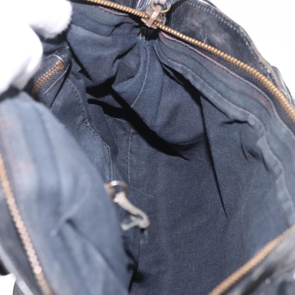BALENCIAGA The First Hand Bag Leather 2way Black 103208 Auth 185400V
