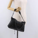 BALENCIAGA The First Hand Bag Leather 2way Black 103208 Auth 185400V-27