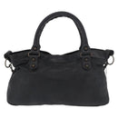 BALENCIAGA The First Hand Bag Leather 2way Black 103208 Auth 185400V-3