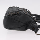 BALENCIAGA The First Hand Bag Leather 2way Black 103208 Auth 185400V-4