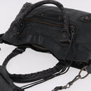 BALENCIAGA The First Hand Bag Leather 2way Black 103208 Auth 185400V-6