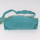 BALENCIAGA Giant Mini City Bag Leather 2way Turquoise Blue 309544 Auth 185402SAM-11