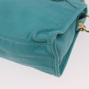 BALENCIAGA Giant Mini City Bag Leather 2way Turquoise Blue 309544 Auth 185402SAM-15