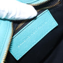 BALENCIAGA Giant Mini City Bag Leather 2way Turquoise Blue 309544 Auth 185402SAM-17