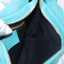 BALENCIAGA Giant Mini City Bag Leather 2way Turquoise Blue 309544 Auth 185402SAM-19