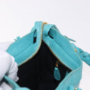 BALENCIAGA Giant Mini City Bag Leather 2way Turquoise Blue 309544 Auth 185402SAM-20