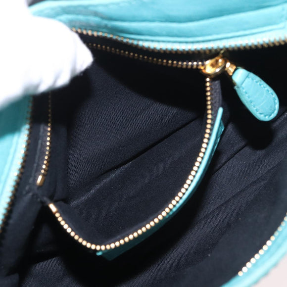 BALENCIAGA Giant Mini City Bag Leather 2way Turquoise Blue 309544 Auth 185402SAM