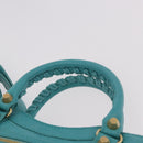 BALENCIAGA Giant Mini City Bag Leather 2way Turquoise Blue 309544 Auth 185402SAM-8