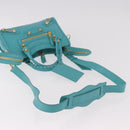 BALENCIAGA Giant Mini City Bag Leather 2way Turquoise Blue 309544 Auth 185402SAM-9