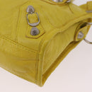 BALENCIAGA Giant Mini City Hand Bag Leather 2way Yellow 309544 Auth 185403M-13
