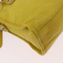 BALENCIAGA Giant Mini City Hand Bag Leather 2way Yellow 309544 Auth 185403M-14