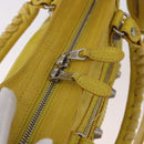 BALENCIAGA Giant Mini City Hand Bag Leather 2way Yellow 309544 Auth 185403M-16