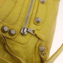 BALENCIAGA Giant Mini City Hand Bag Leather 2way Yellow 309544 Auth 185403M-17