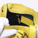 BALENCIAGA Giant Mini City Hand Bag Leather 2way Yellow 309544 Auth 185403M-22