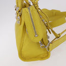 BALENCIAGA Giant Mini City Hand Bag Leather 2way Yellow 309544 Auth 185403M-5