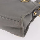 BALENCIAGA Classic Metallic Edge Mini City 2way Gray 390160 Auth 185404SAM-15