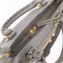 BALENCIAGA Classic Metallic Edge Mini City 2way Gray 390160 Auth 185404SAM-16