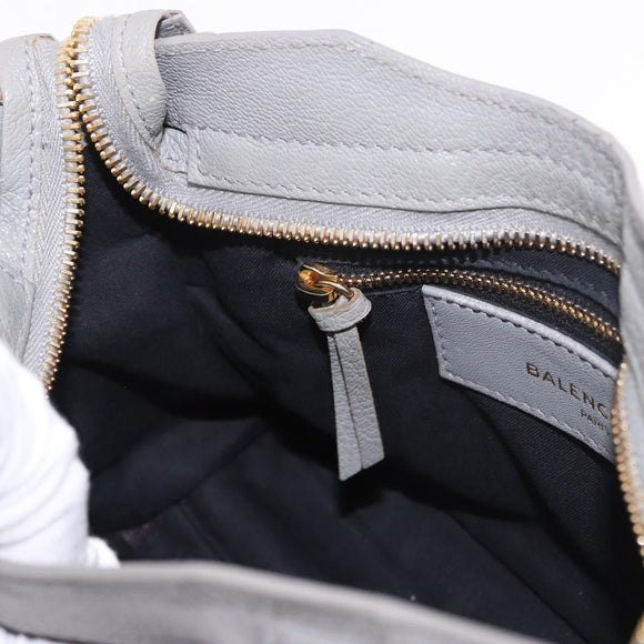BALENCIAGA Classic Metallic Edge Mini City 2way Gray 390160 Auth 185404SAM