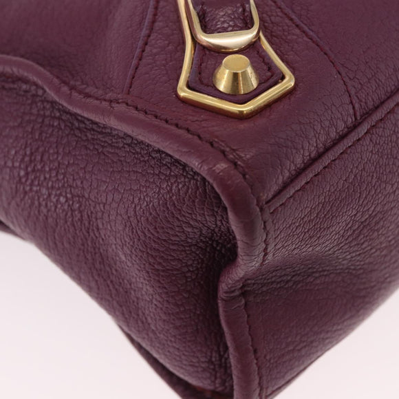 BALENCIAGA Classic Metallic Edge City S 2way Purple 432831 Auth 185405SAM