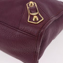BALENCIAGA Classic Metallic Edge City S 2way Purple 432831 Auth 185405SAM-15