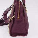BALENCIAGA Classic Metallic Edge City S 2way Purple 432831 Auth 185405SAM-3