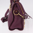 BALENCIAGA Classic Metallic Edge City S 2way Purple 432831 Auth 185405SAM-4