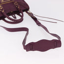 BALENCIAGA Classic Metallic Edge City S 2way Purple 432831 Auth 185405SAM-9