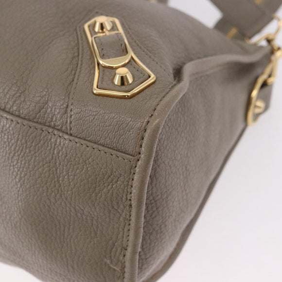 BALENCIAGA Classic Metallic Edge City Bag 2way Beige 390154 Auth 185406SAM