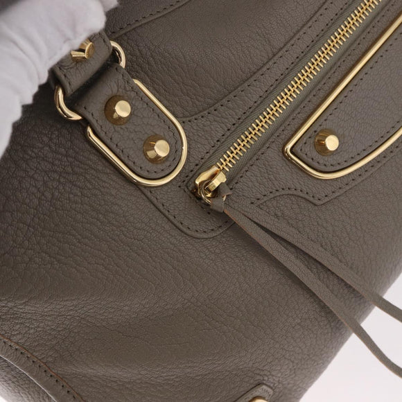 BALENCIAGA Classic Metallic Edge City Bag 2way Beige 390154 Auth 185406SAM