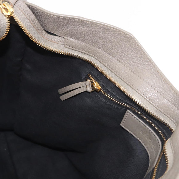 BALENCIAGA Classic Metallic Edge City Bag 2way Beige 390154 Auth 185406SAM