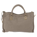 BALENCIAGA Classic Metallic Edge City Bag 2way Beige 390154 Auth 185406SAM-2