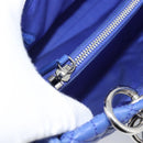 Christian Dior Canage Lady Dior Hand Bag Lamb Skin 2way Blue Silver Auth 185409V-21