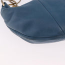 CHANEL Chain Shoulder Bag Lamb Skin Blue Gold CC Auth 185410SAM-10