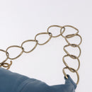 CHANEL Chain Shoulder Bag Lamb Skin Blue Gold CC Auth 185410SAM-8