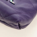 CHANEL Chanel 22 Mini Matelasse Chain Bag Calf Skin 2way Purple CC Auth 185411SM-14