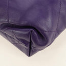 CHANEL Chanel 22 Mini Matelasse Chain Bag Calf Skin 2way Purple CC Auth 185411SM-16