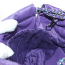 CHANEL Chanel 22 Mini Matelasse Chain Bag Calf Skin 2way Purple CC Auth 185411SM-22